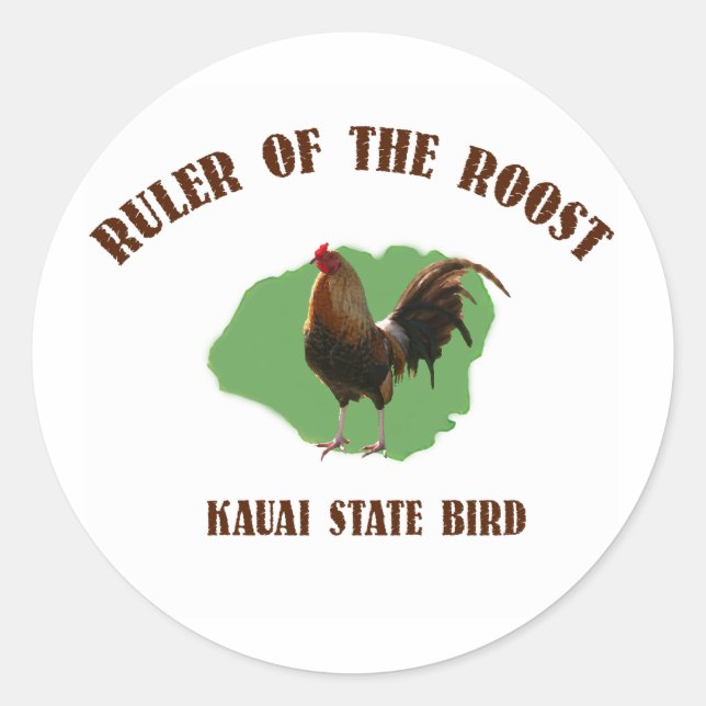 Ruler of the Roost Kauai Stickers (Front)