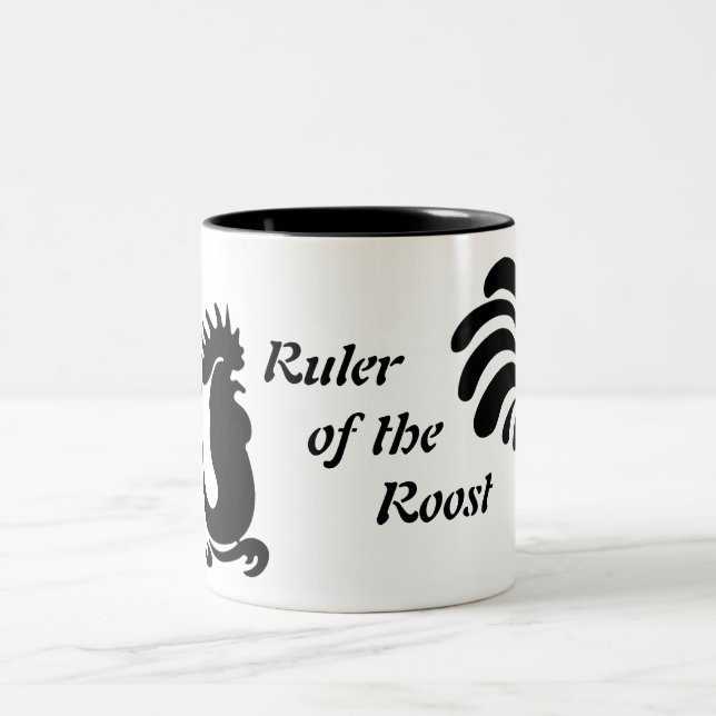 "Ruler of the Roost" Rooster Ceramic Mug (Center)