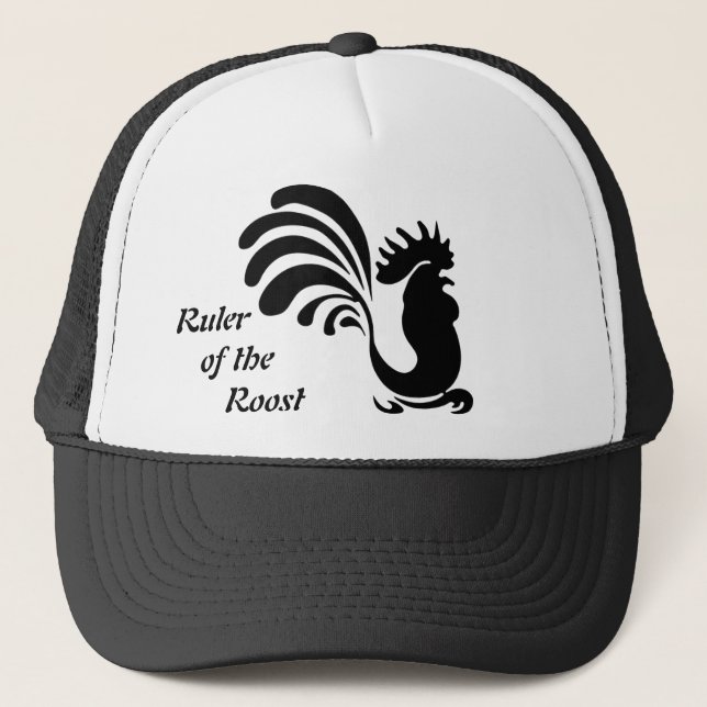 "Ruler of the Roost" Stylized Rooster Cap (Front)