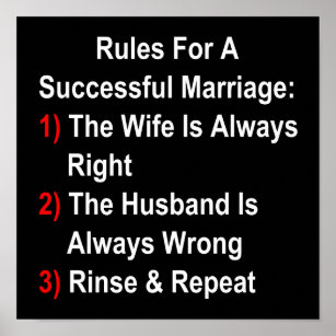 Rules For A Successful Marriage Poster