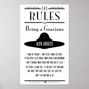 Rules for Being a Gracious Abductee Poster