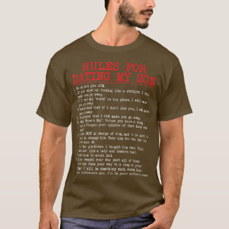 Rules For Dating My Son Tee Funny Dating Tshirt 