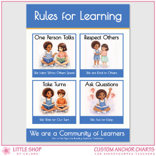 Rules for Learning Teacher Anchor Chart