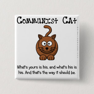 Rules of communism 2 inch square button