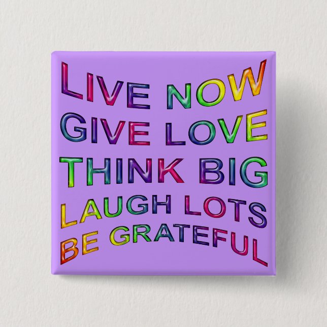Rules Of Life 2 Inch Square Button (Front)