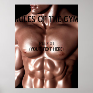 Rules of the Gym customizable text Poster