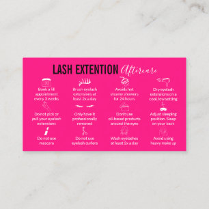 Rules to follow after getting eyelash extensions business card