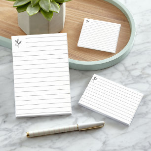Rulled line with logo symbol post-it notes