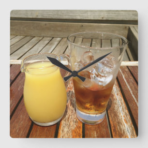 Rum and Pineapple Square Wall Clock