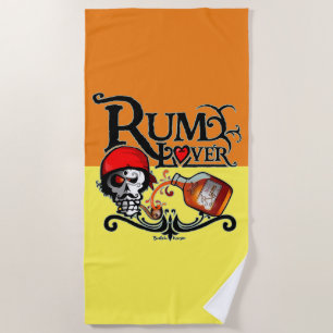 Rum lover beach towel