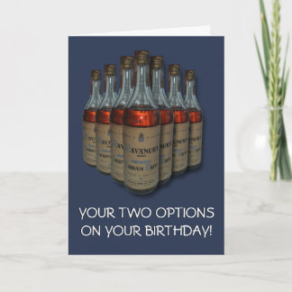 RUM LOVERS VINTAGE BOOZE LIQUOR ALCOHOL BIRTHDAY CARD
