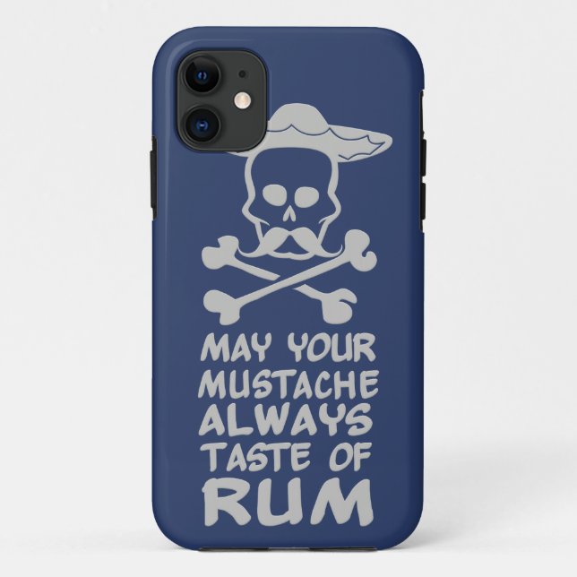 Rum Moustache custom colour iPhone case (Back)