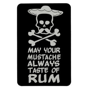 Rum Moustache custom colour magnet