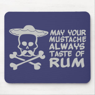 Rum Moustache custom colour mousepad