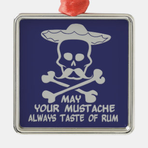 Rum Moustache custom colour ornament