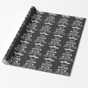 Rum Moustache custom colour wrapping paper
