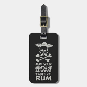Rum Moustache custom  luggage tag