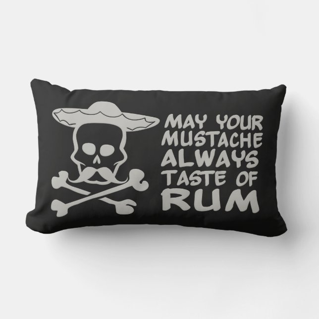 Rum Mustache personnalisé couleur lancer oreiller (Recto)