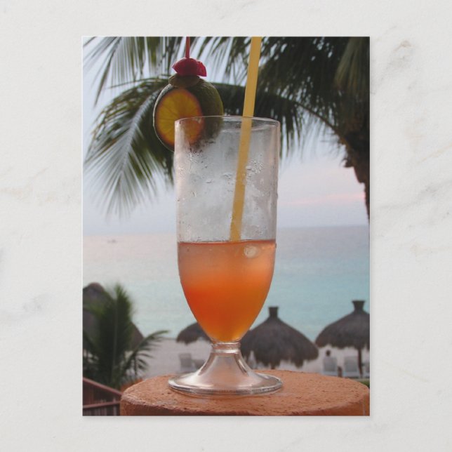 Rum Punch Drink Postcard (Front)