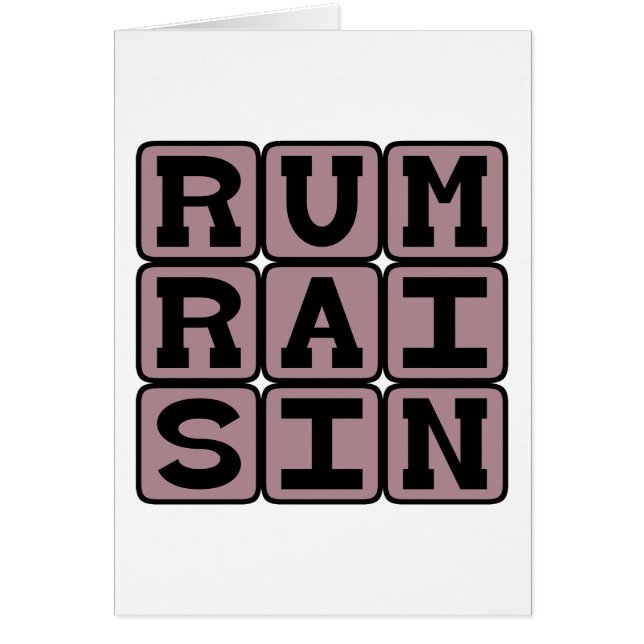 Rum Raisin, Ice Cream Flavour (Front)
