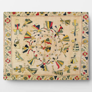 Rumal: square embroidery cover showing Punjabi dan Plaque