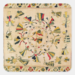 Rumal: square embroidery cover showing Punjabi dan Sticker