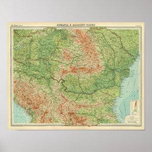 Rumania & adjacent states poster