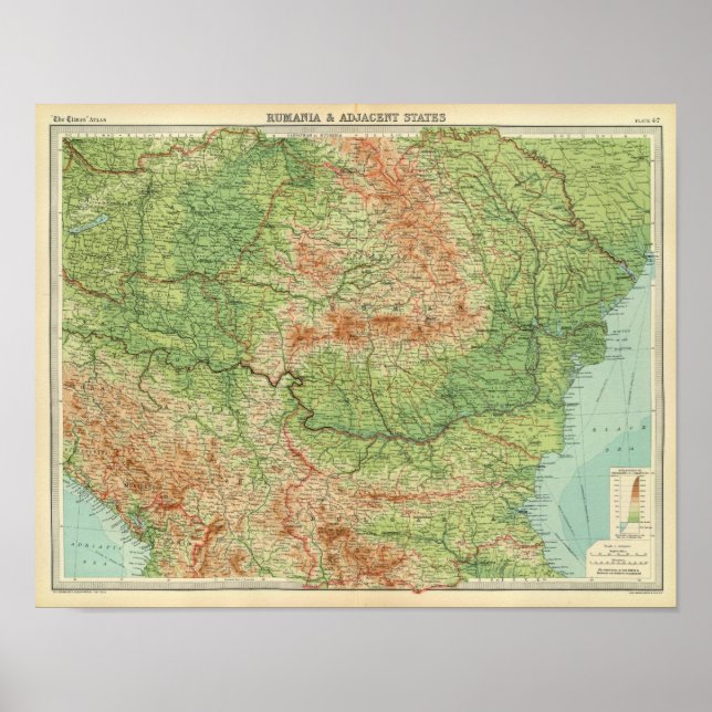 Rumania & adjacent states poster (Front)