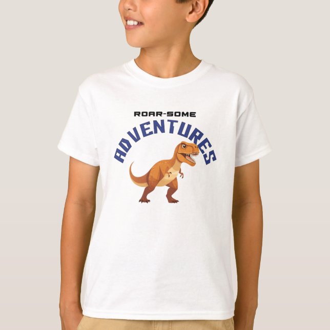 Rumble with Dinosaurs: Cool T-shirts for Kids (Front)