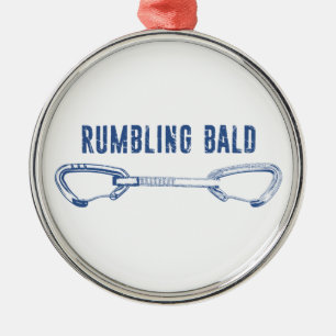 Rumbling Bald Climbing Quickdraw Metal Ornament
