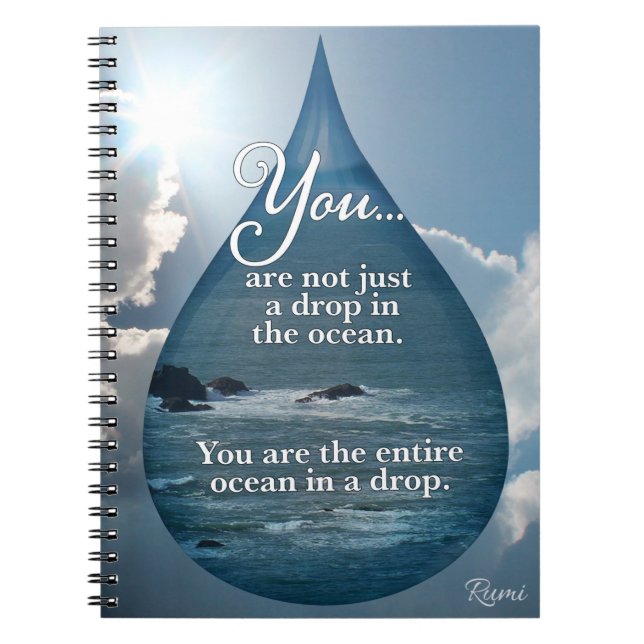 Rumi - A Drop in the Ocean Notebook (Front)