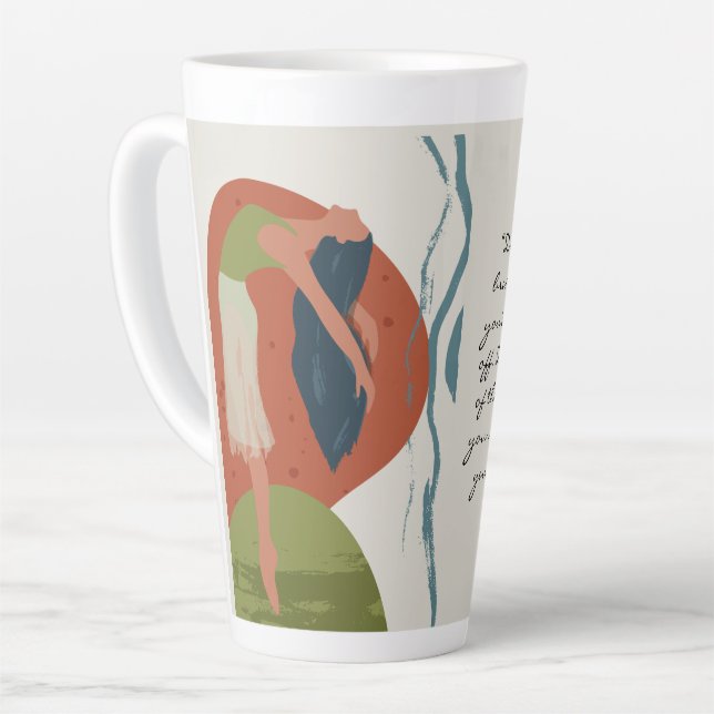 Rumi Dance Quote with Dancer   Latte Mug (Left Angle)