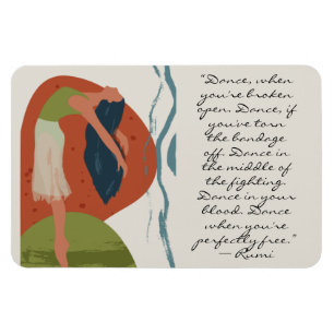 Rumi Dance Quote with Dancer Magnet