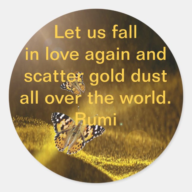 Rumi Fall in love again Classic Round Sticker (Front)