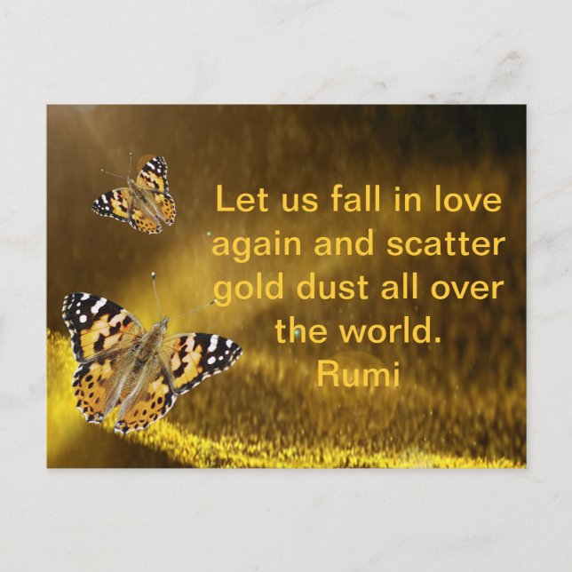 Rumi Fall in love again Postcard (Front)