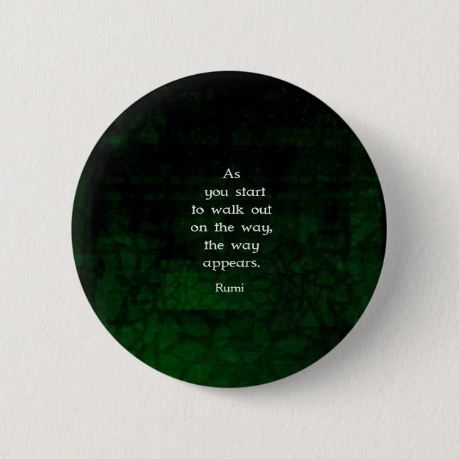 Rumi Inspirational Having Faith Quote 2 Inch Round Button (Front)