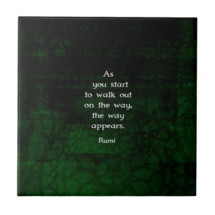 Rumi Inspirational Having Faith Quote Tile