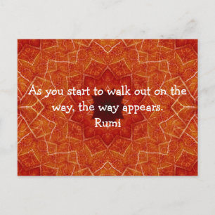 Rumi Inspirational Quotation Saying about Faith Postcard