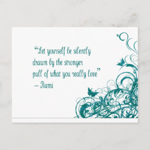 Rumi love quote postcard