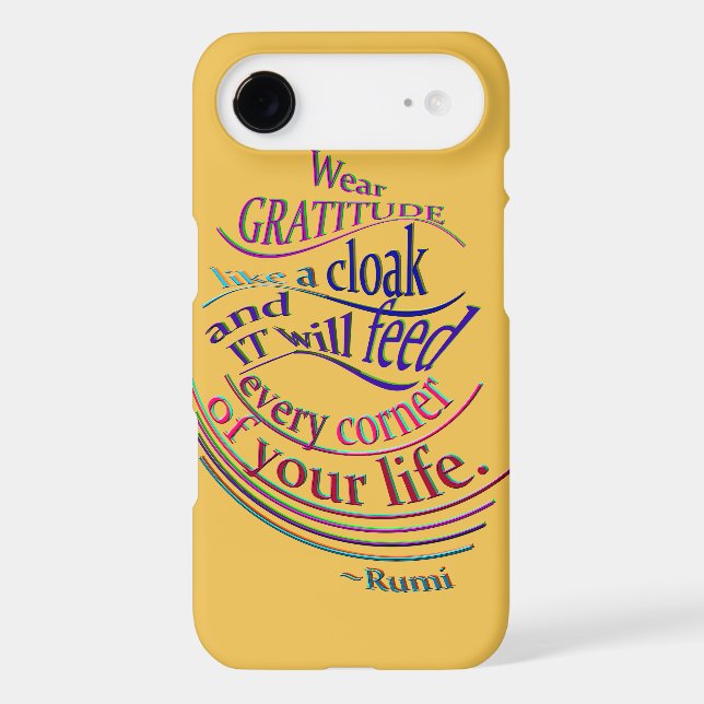 Rumi on Gratitude Case-Mate iPhone Case (Back)
