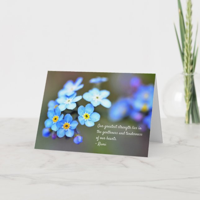 Rumi quote about life. card (Front)