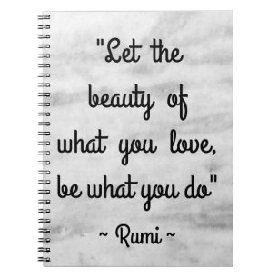 Rumi Quote Inspirational Notebook