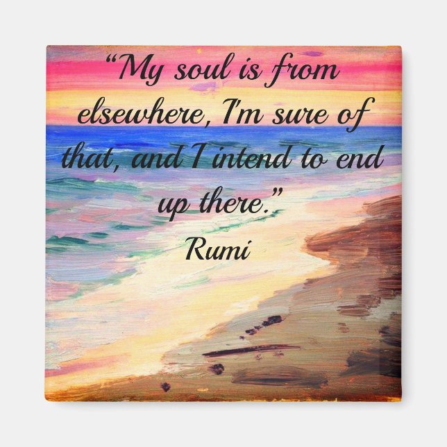 Rumi Quote Magnet (Front)