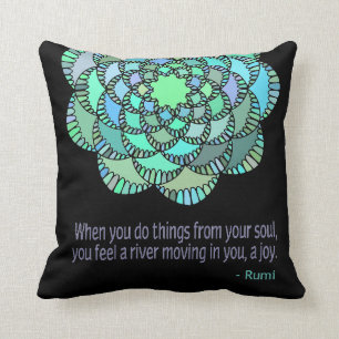 Rumi River In You Quote Throw Pillow