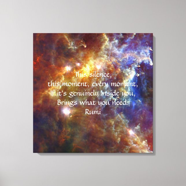 Rumi Silence moment Canvas Print (Front)