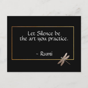 Rumi Silence Quote Postcard