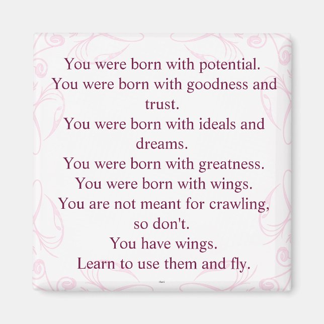 Rumi Wings Citation Magnet (Devant)