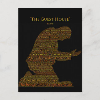 Rumi's "The Guest House" Poem Postcard