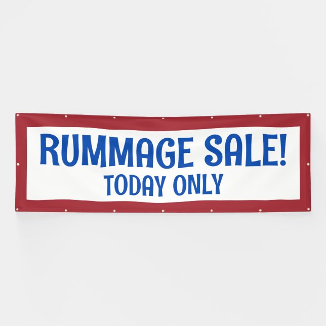 Rummage Sale! Custom Patriotic Banner (Horizontal)