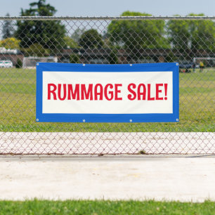 Rummage Sale! Red White and Blue Banner
